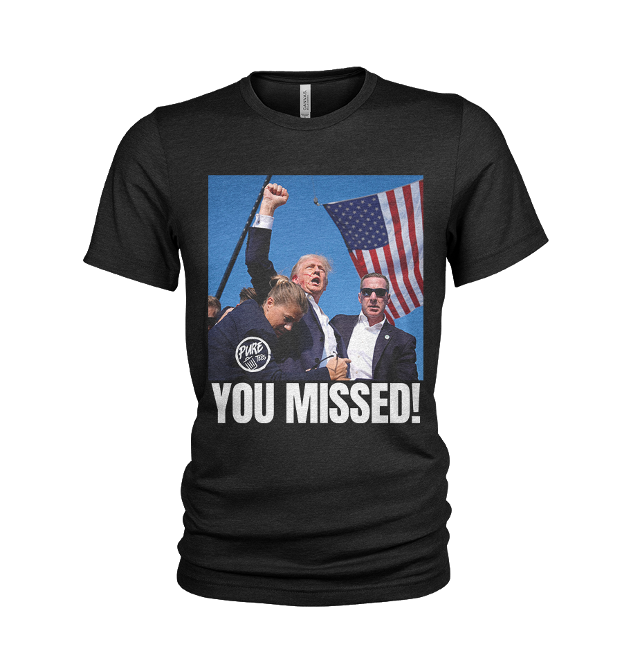 Pure Trash Trump You Missed maglietta uomo nera cotone