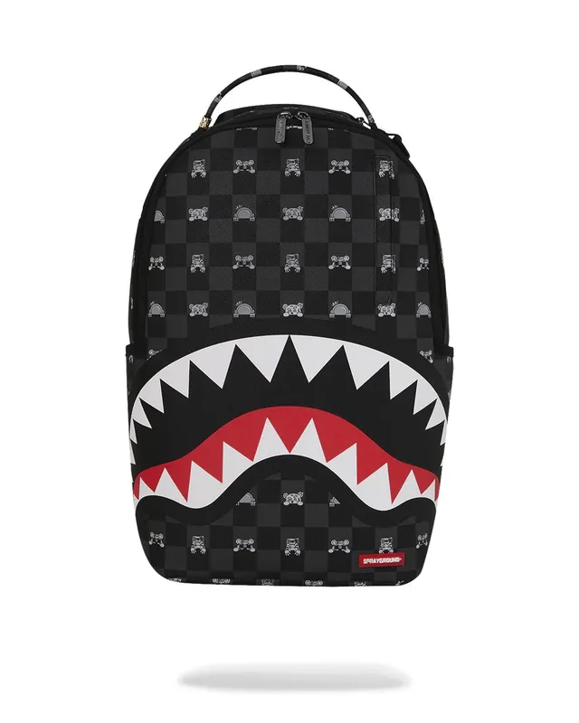 Sprayground 910B8872NSZ zaino nero grigio Peeking Check PVC