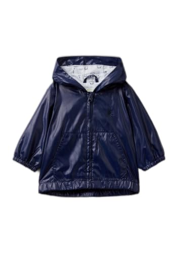 Benetton Giacca Bimbi Blu Notte 252 K-Way Cappuccio