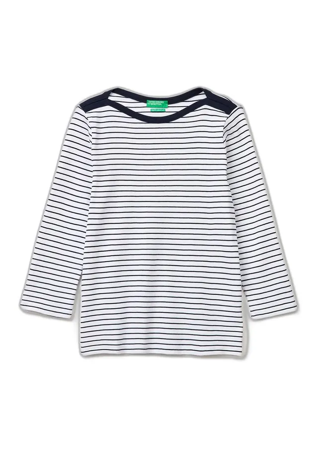 United Colors of Benetton 339pd10c4 T-shirt slim XS bianca