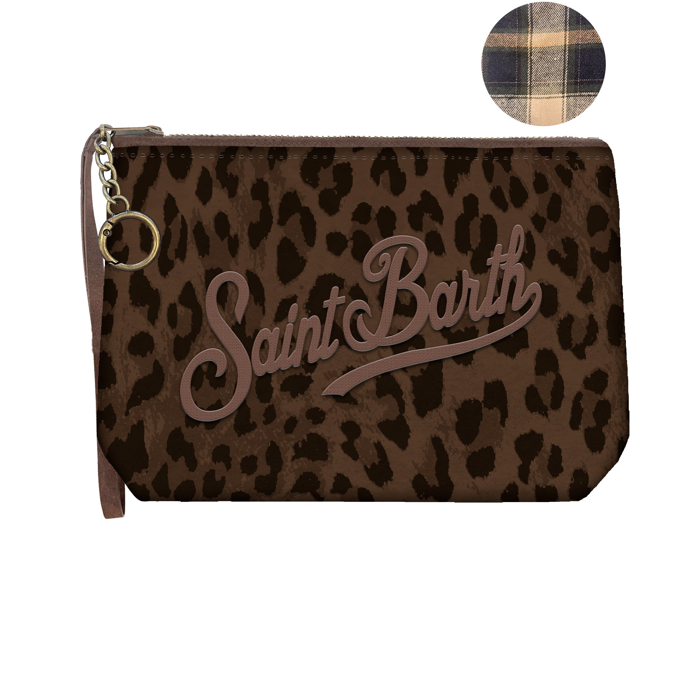 MC2 Saint Barth Aline Mini Wax Pochette Marrone Leo