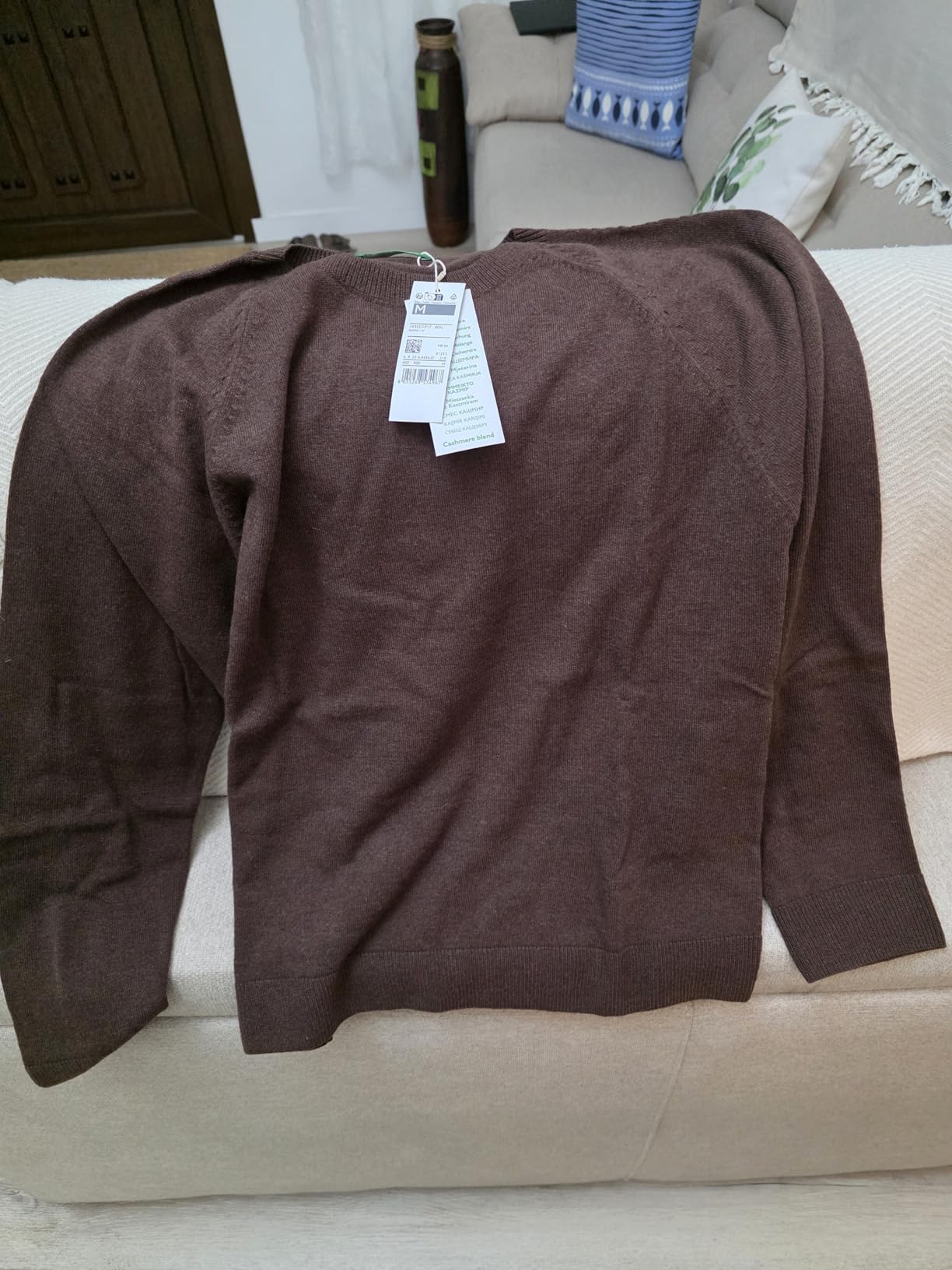 Benetton Maglieria Maglia Donna Marrone Lana Girocollo