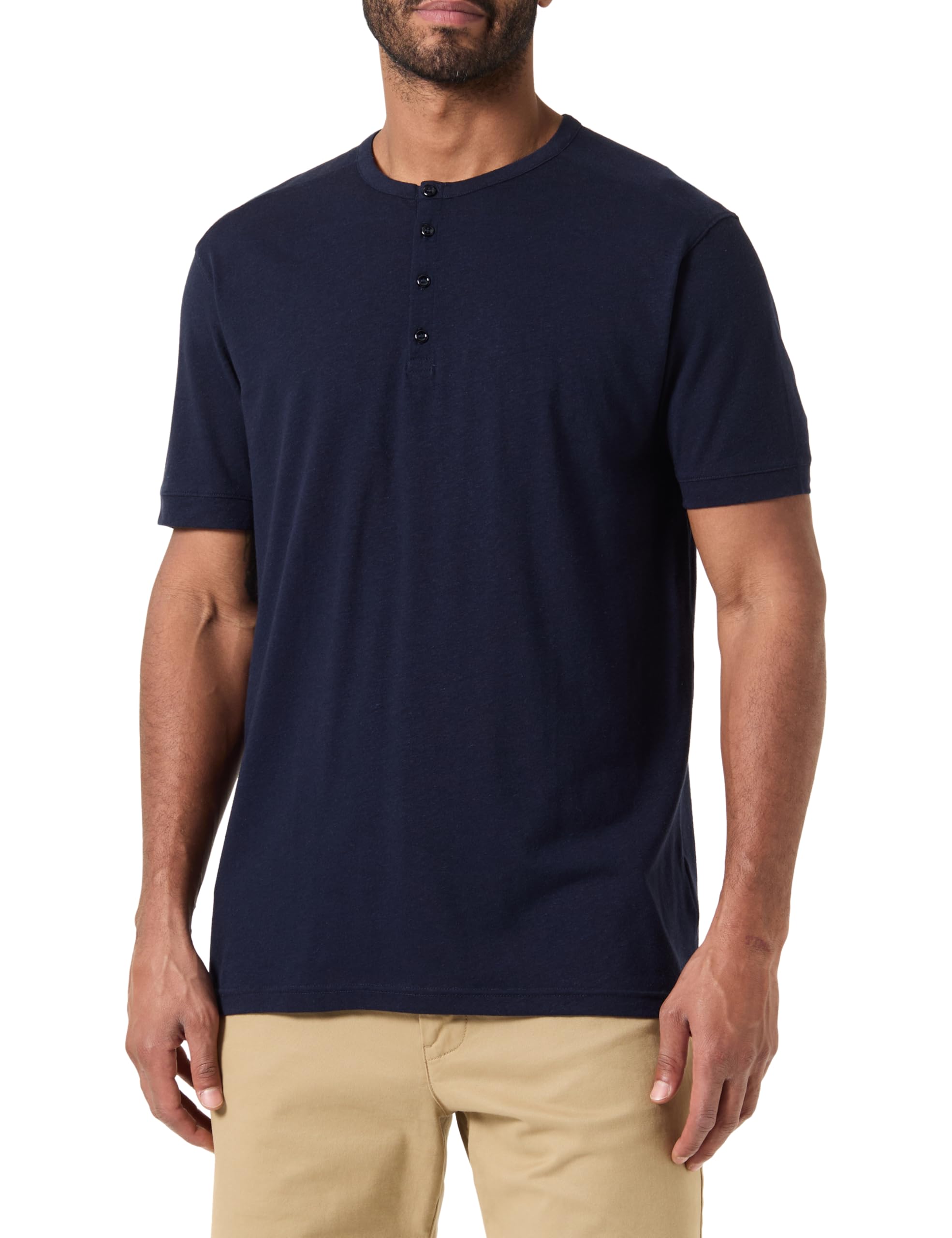 Benetton Serafino T-Shirt Maglietta Misto Lino Relax