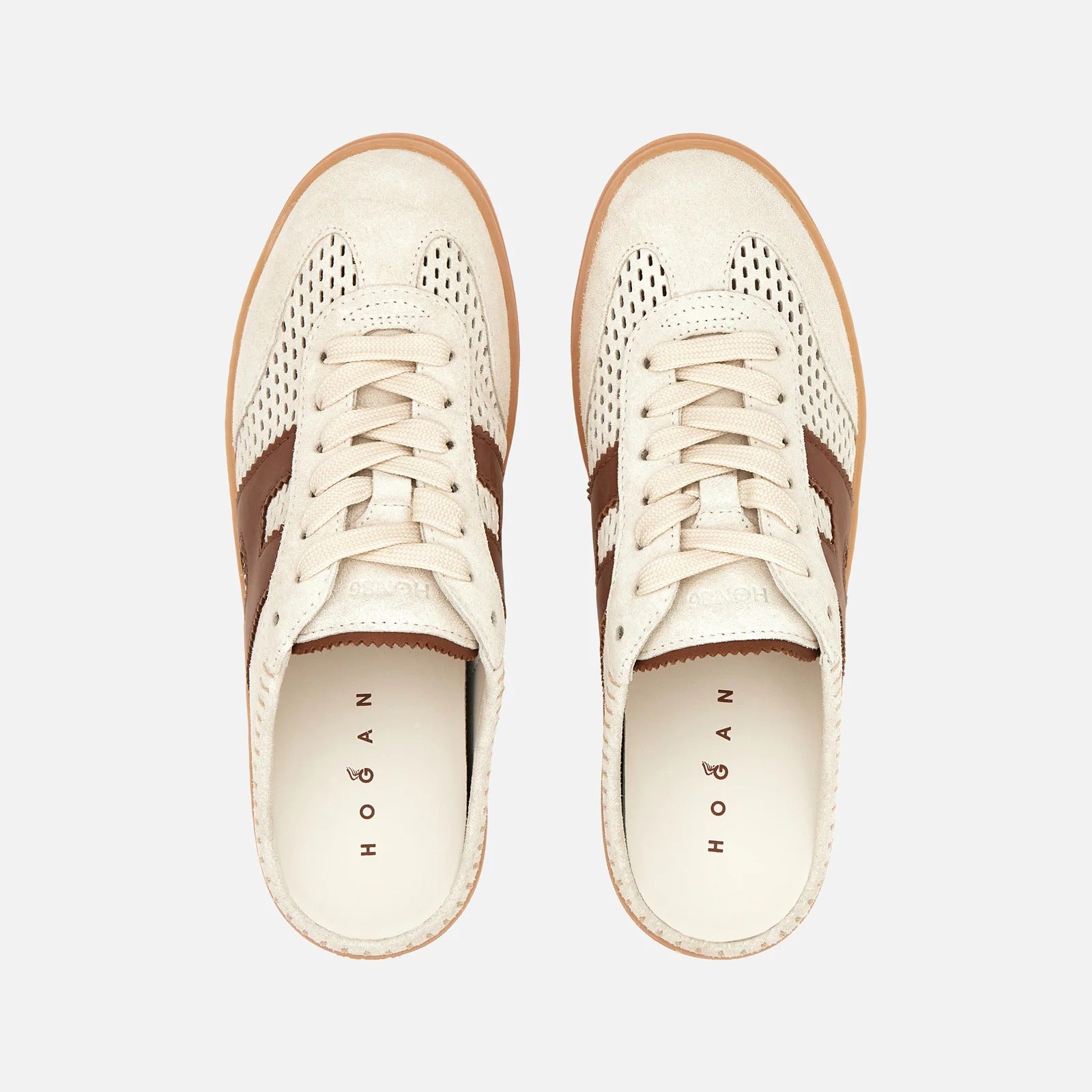 Hogan Cool HXW6470FY70UW sabot donna beige pelle scamosciata