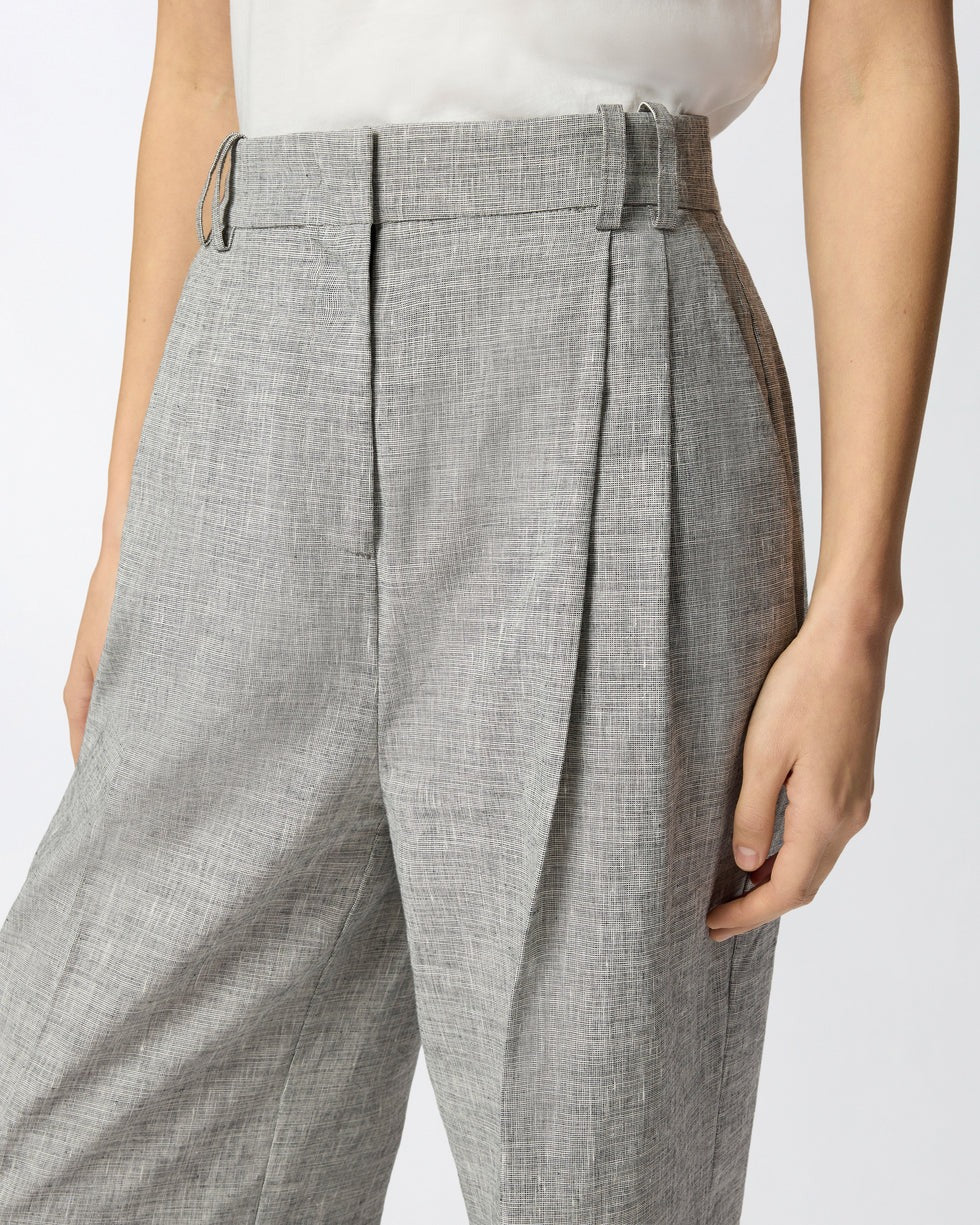 Pinko Brescello 106918 A3AS pantalone nero cotone lino