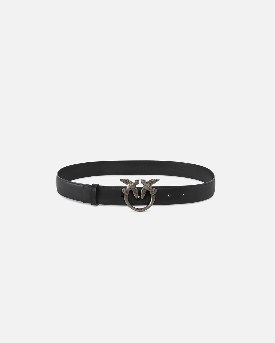 Pinko 100125 A0F1 Cintura Love Berry nera pelle