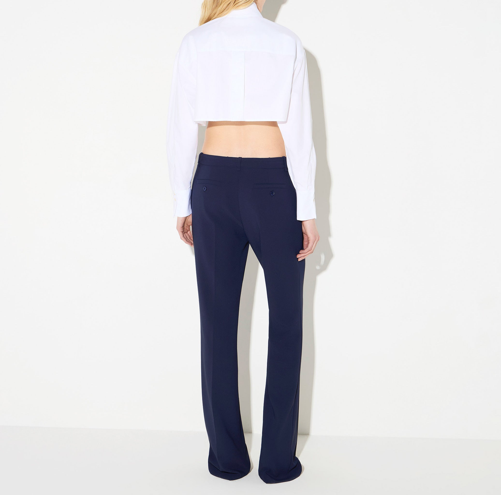Elisabetta Franchi CA19266E2 camicia cropped bianca cotone