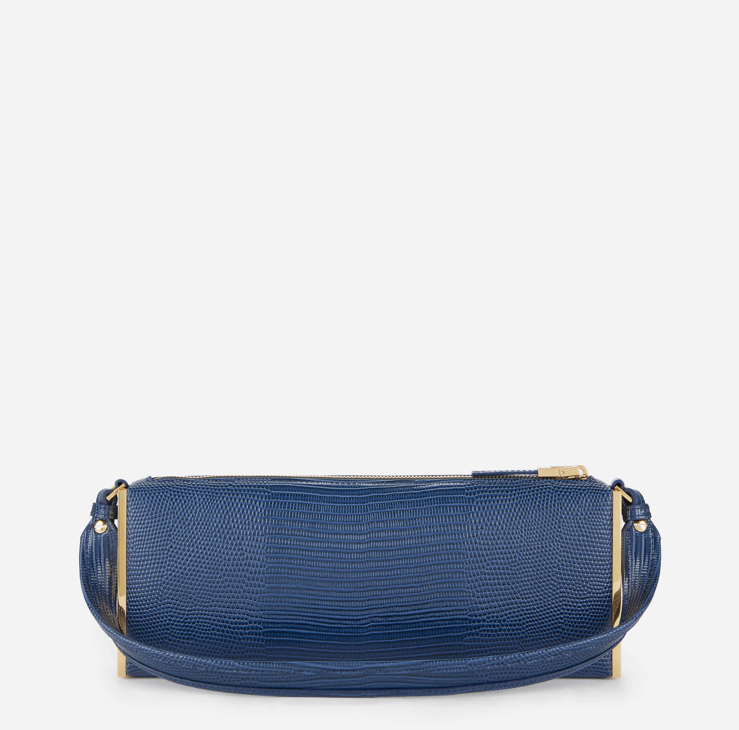 Elisabetta Franchi BS15A66E2 borsa blu notte lucertola