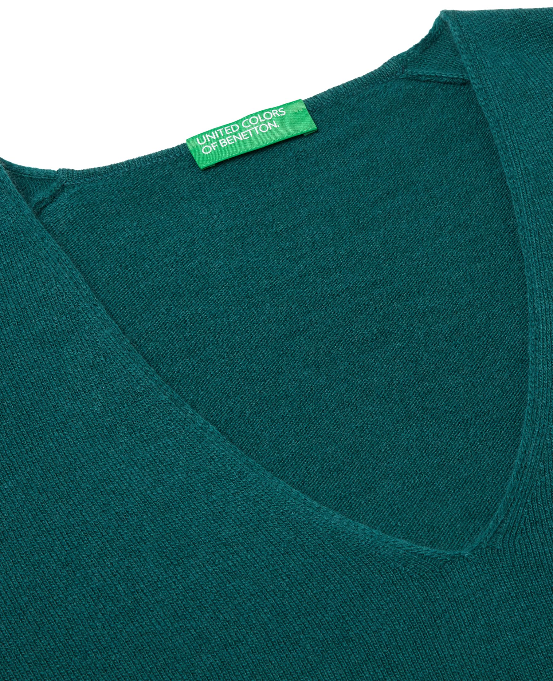 Benetton Maglia 1002d401y Maglione Donna Scollo V