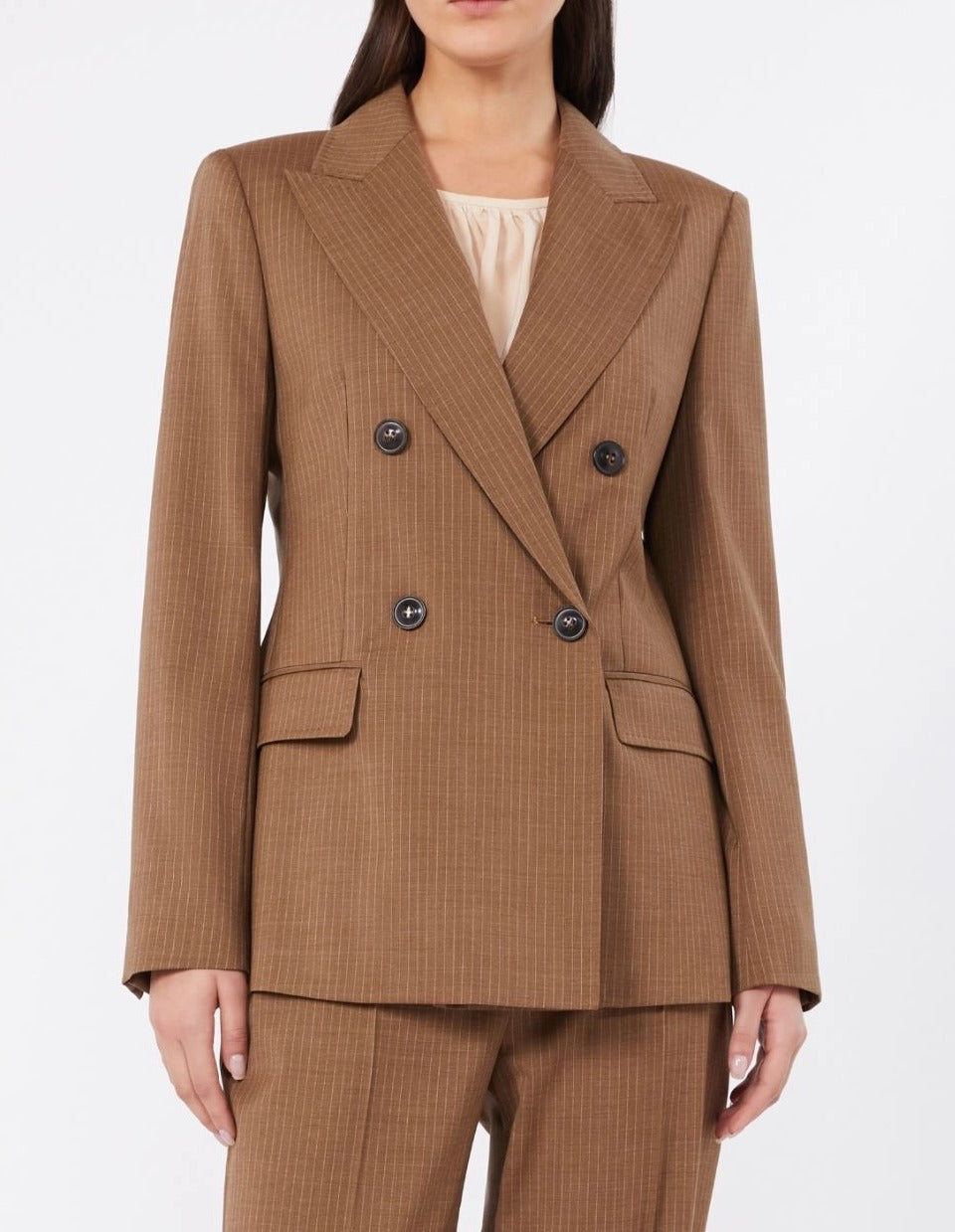Max Mara Studio MSTUMICO Blazer Donna Cammello Lana