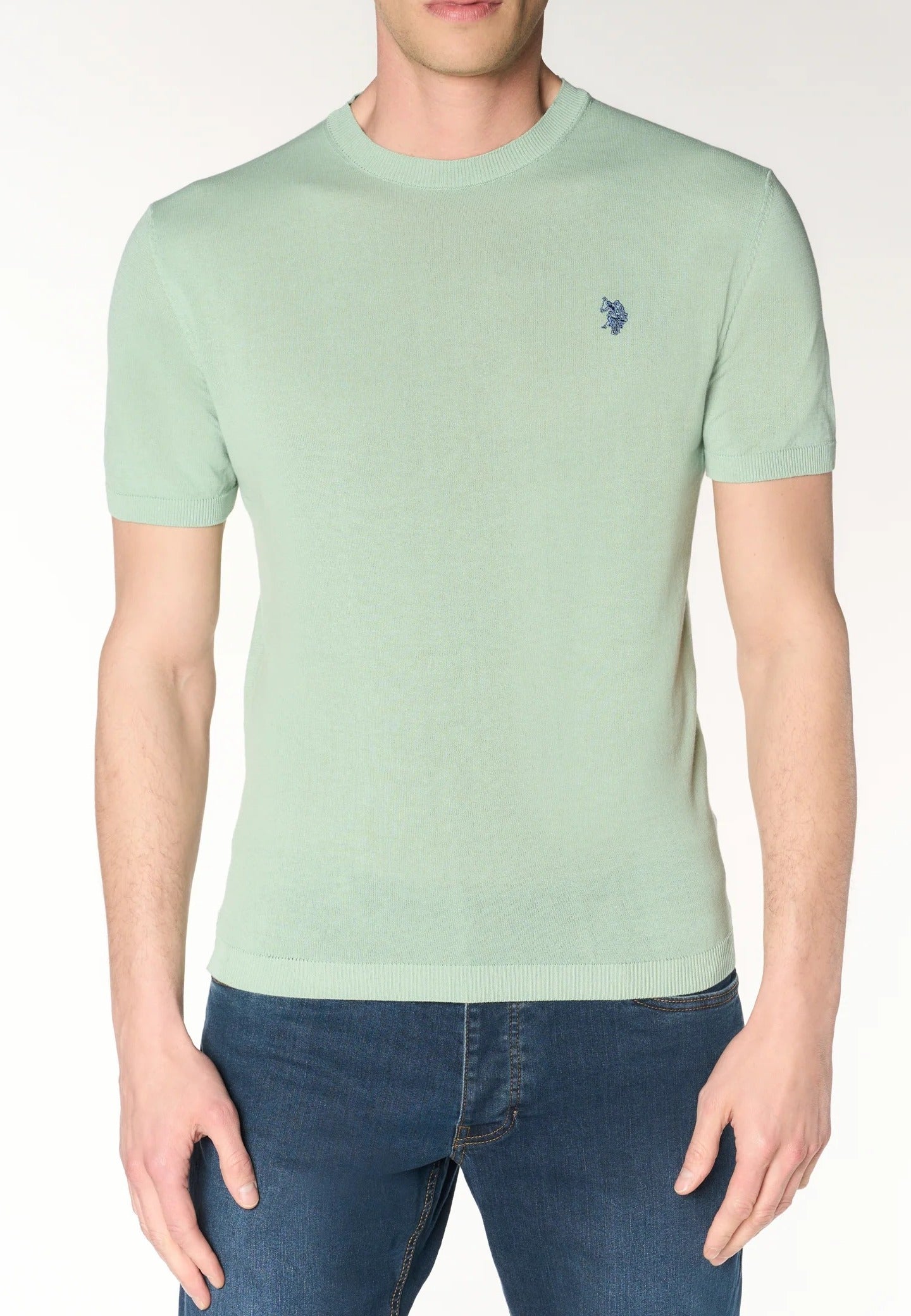 U.S. Polo ASSN. IKE US43173010 maglia uomo verde menta cotone