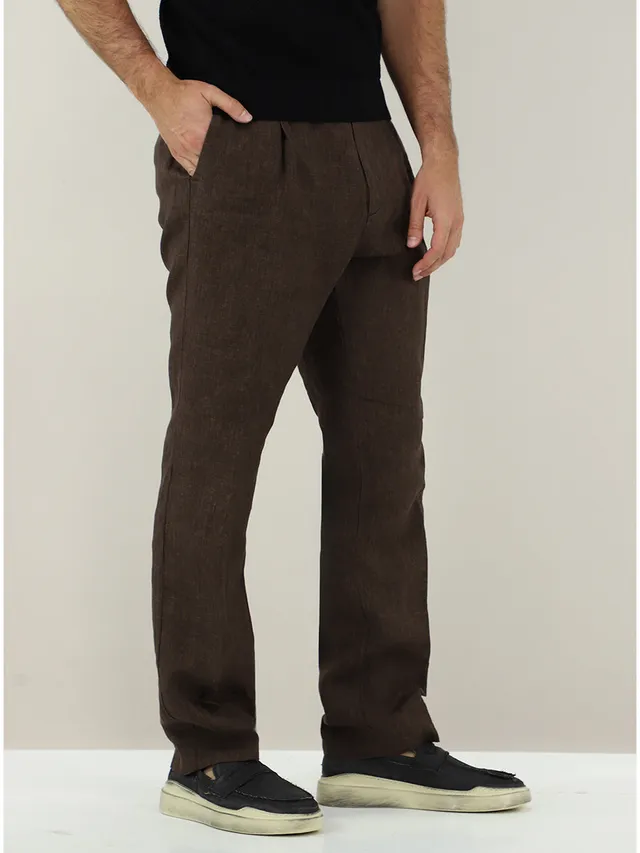 Cruna Mitte 1712 Pantalone Uomo Lino Moro