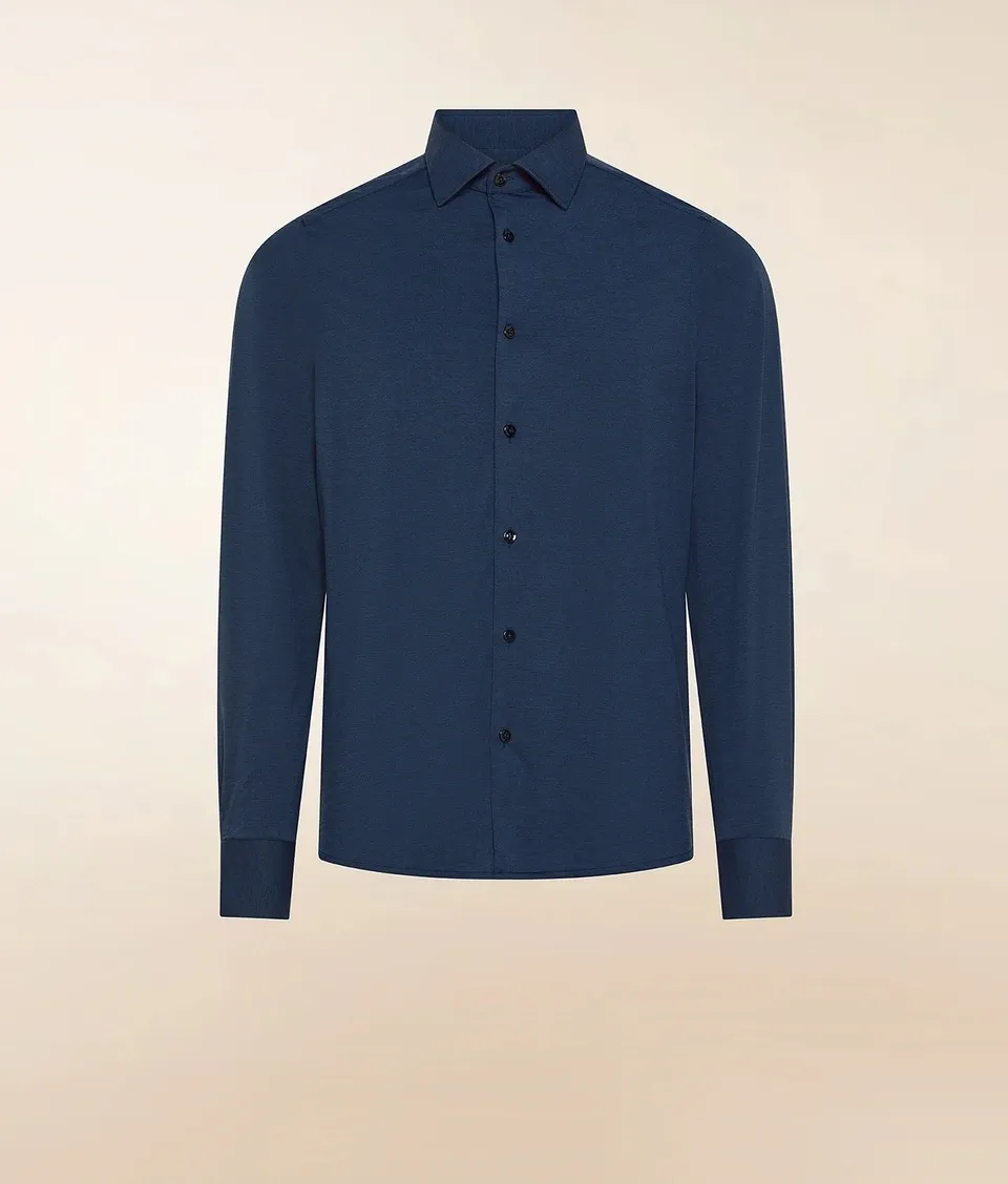 Cruna Manhattan 002 Camicia Uomo Notte slim no-iron