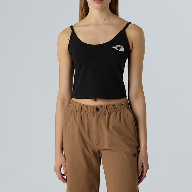 The North Face NF0A55AQ canotta donna nera cotone cropped