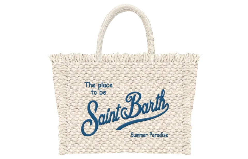 MC2 Saint Barth Vanity Mini Straw Borsa Bianco Paglia