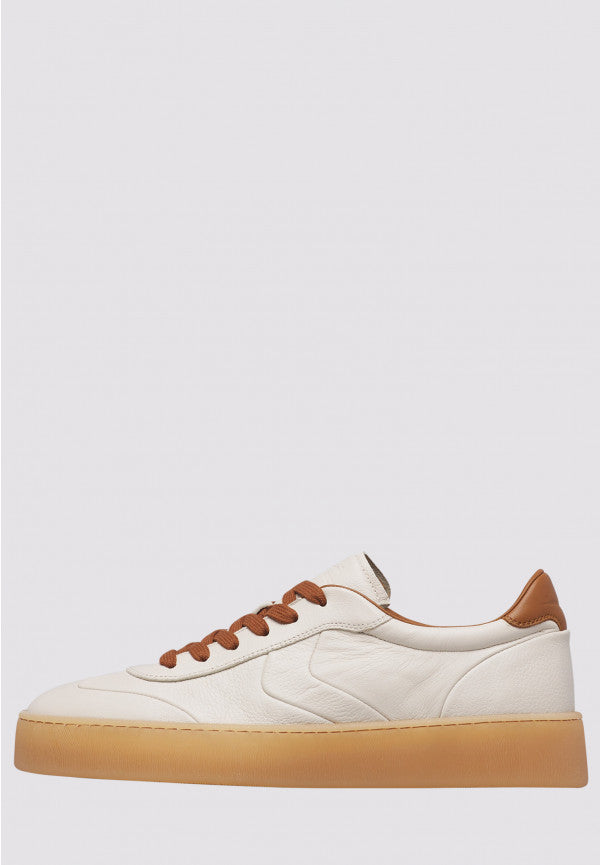 Voile Blanche Mind 02 Sneaker uomo latte cognac pelle
