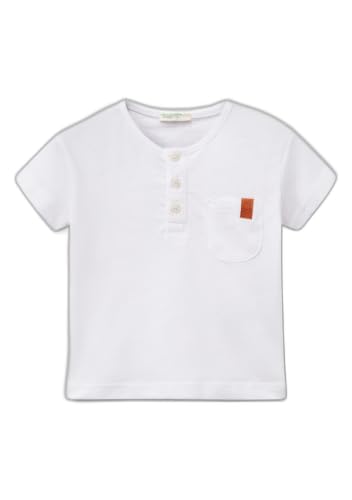 Benetton T-Shirt Bimbi 12 Mesi Bianca Cotone Lino Taschino
