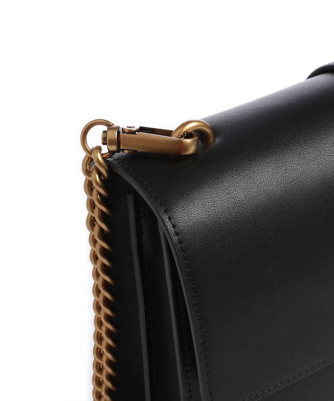 Pinko Love One Classic borsa nero antique gold pelle