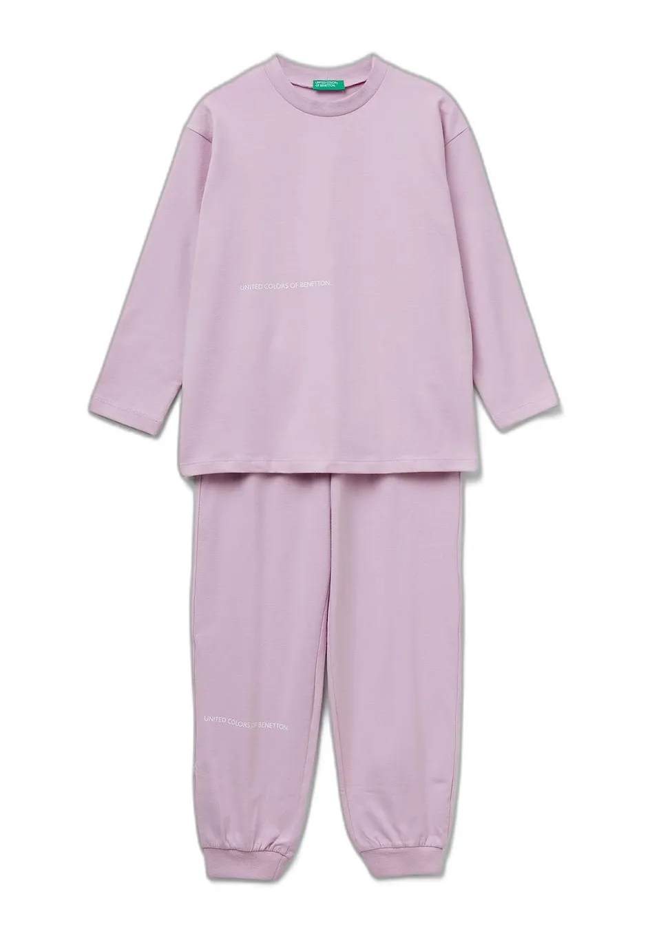 Benetton 3dke0p097 pigiama bambino blu jersey stampa M