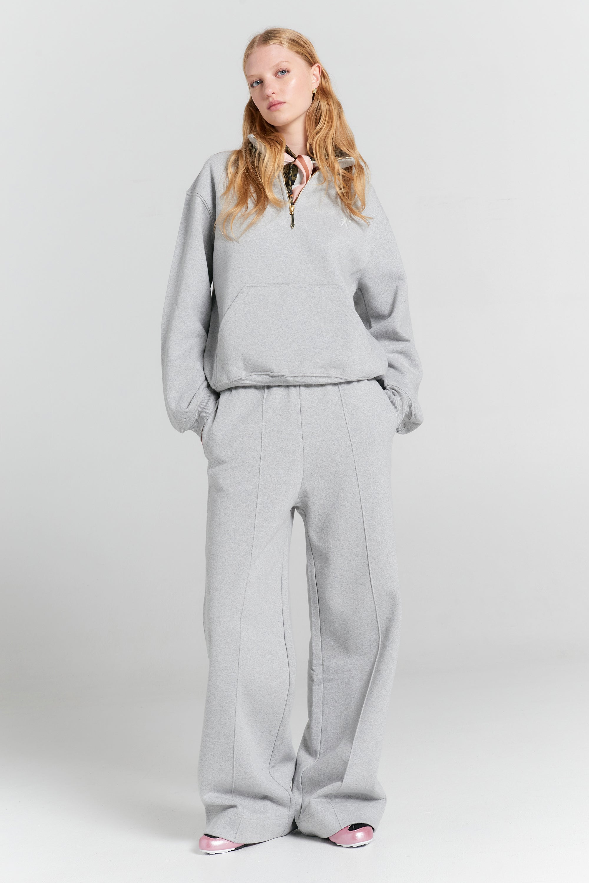 Karen Walker Runaway Girl felpa zip Grey Marle