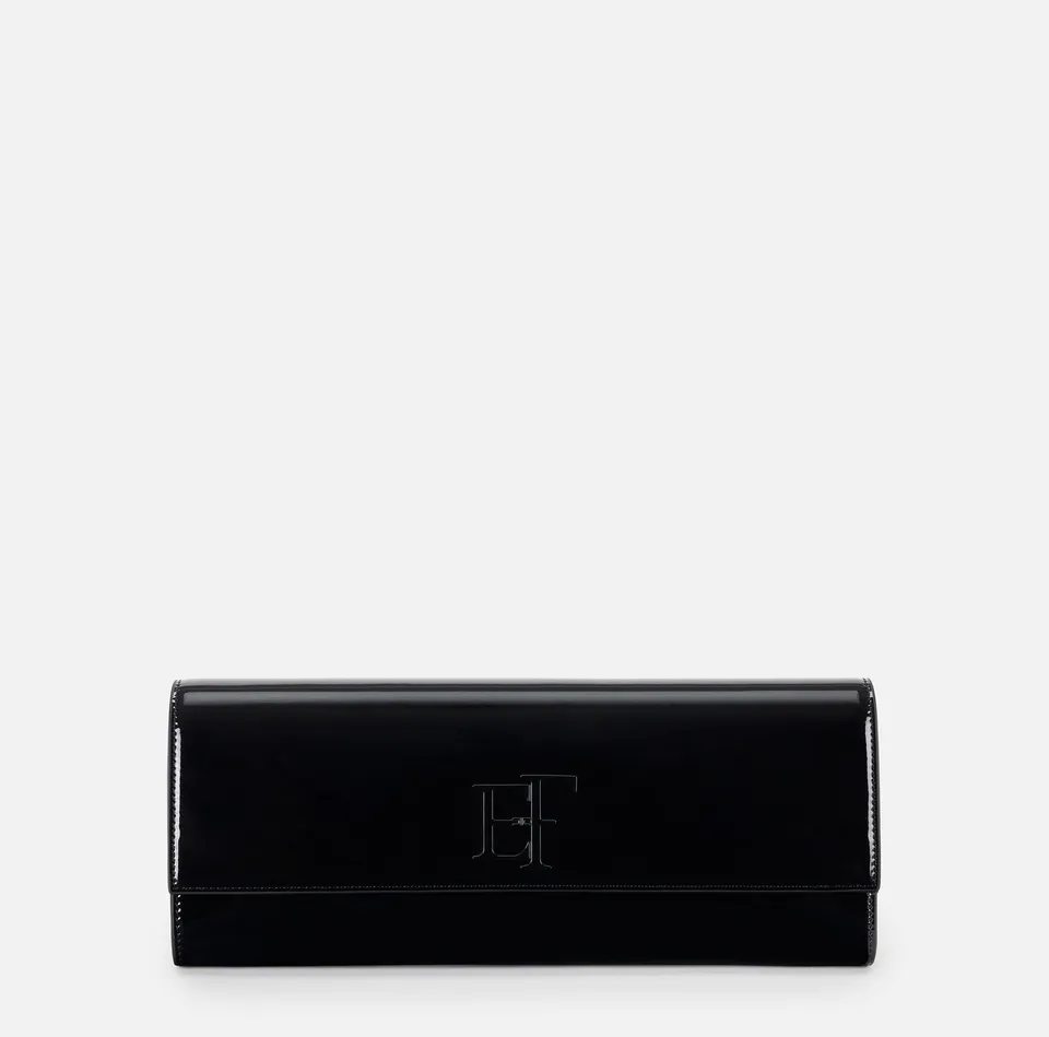 Elisabetta Franchi BS29A67E2 Clutch Venice Nero Vernice