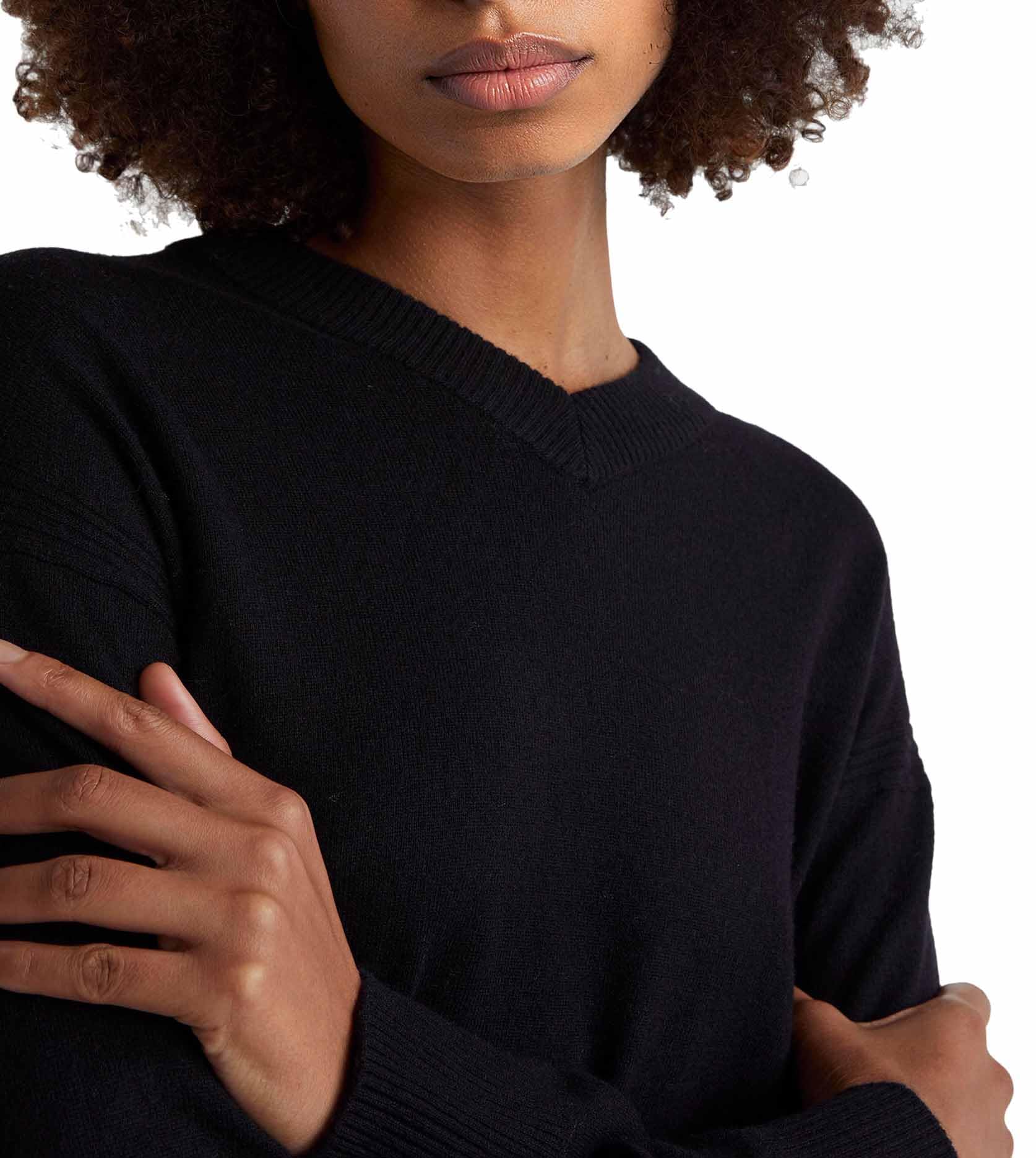 Benetton Maglieria Maglione Donna S Blu a Coste Diagonali