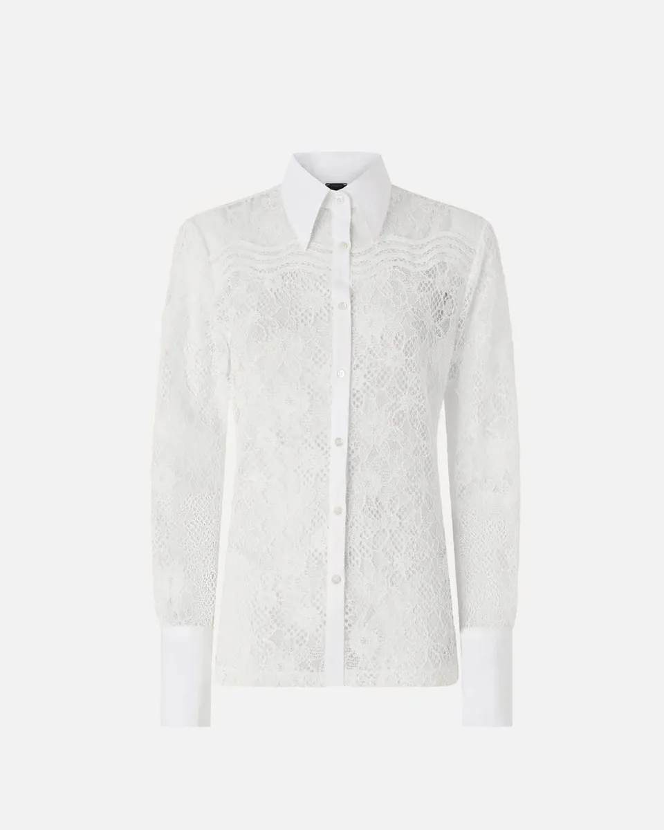 Pinko 106600 A381 Coline camicia bianca pizzo