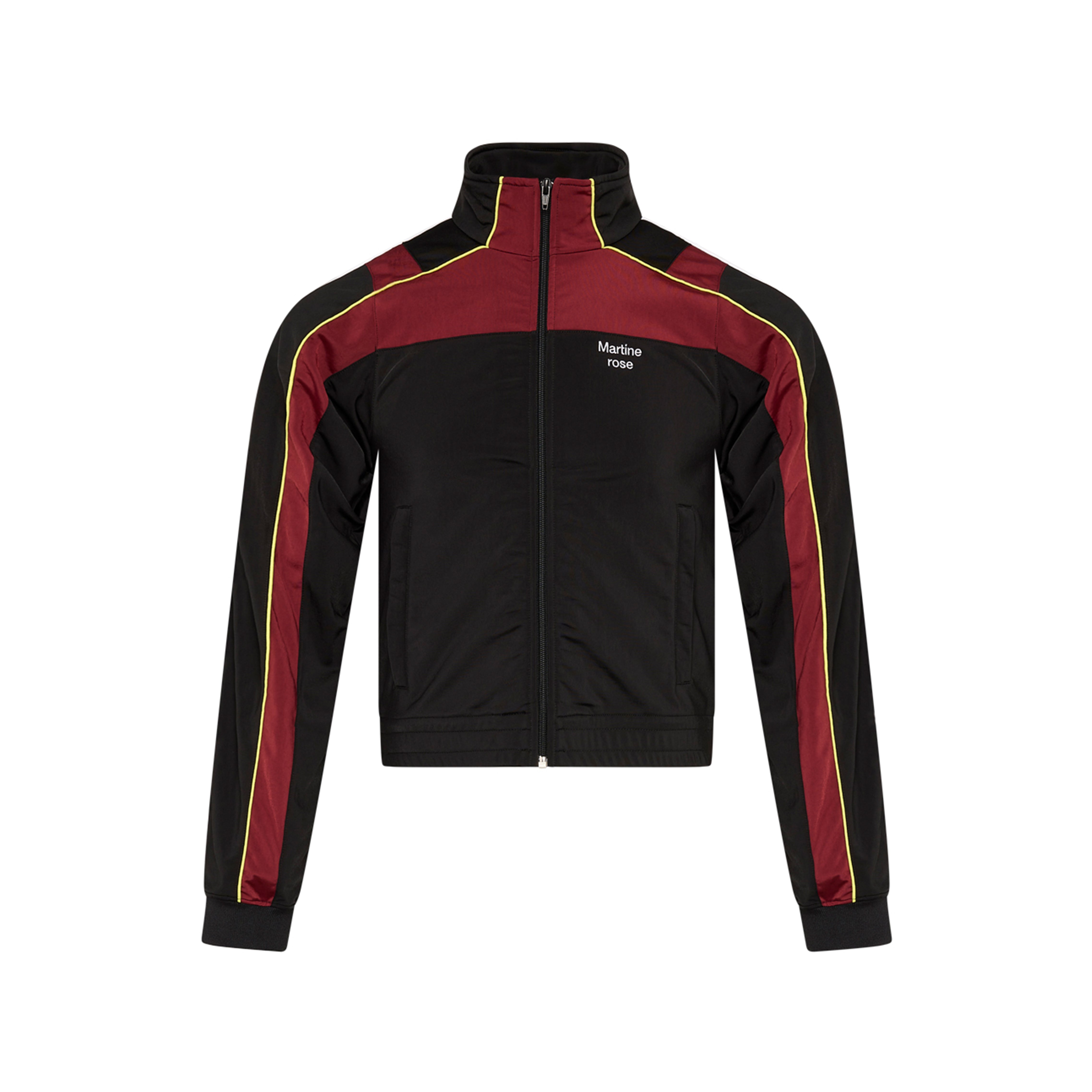 Martine Rose Shrunken Track Jacket giacca Black Burgundy