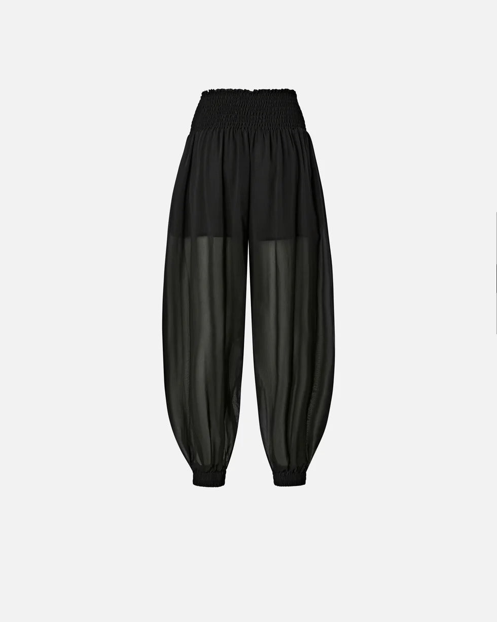 Pinko Bore 106845 A3B2 pantalone nero gamba ampia