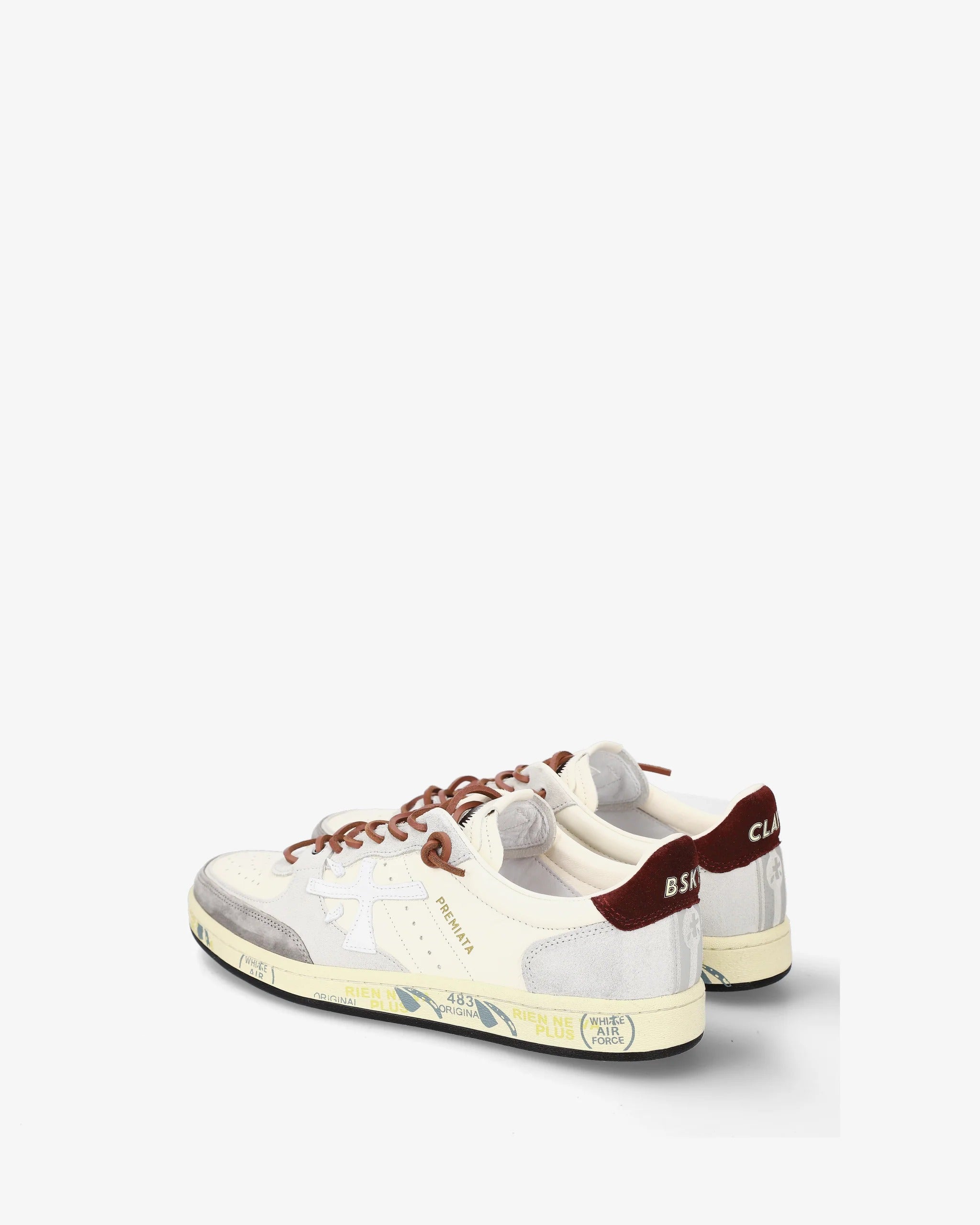 Premiata Bskt Clay 7616 sneaker uomo bianco pelle