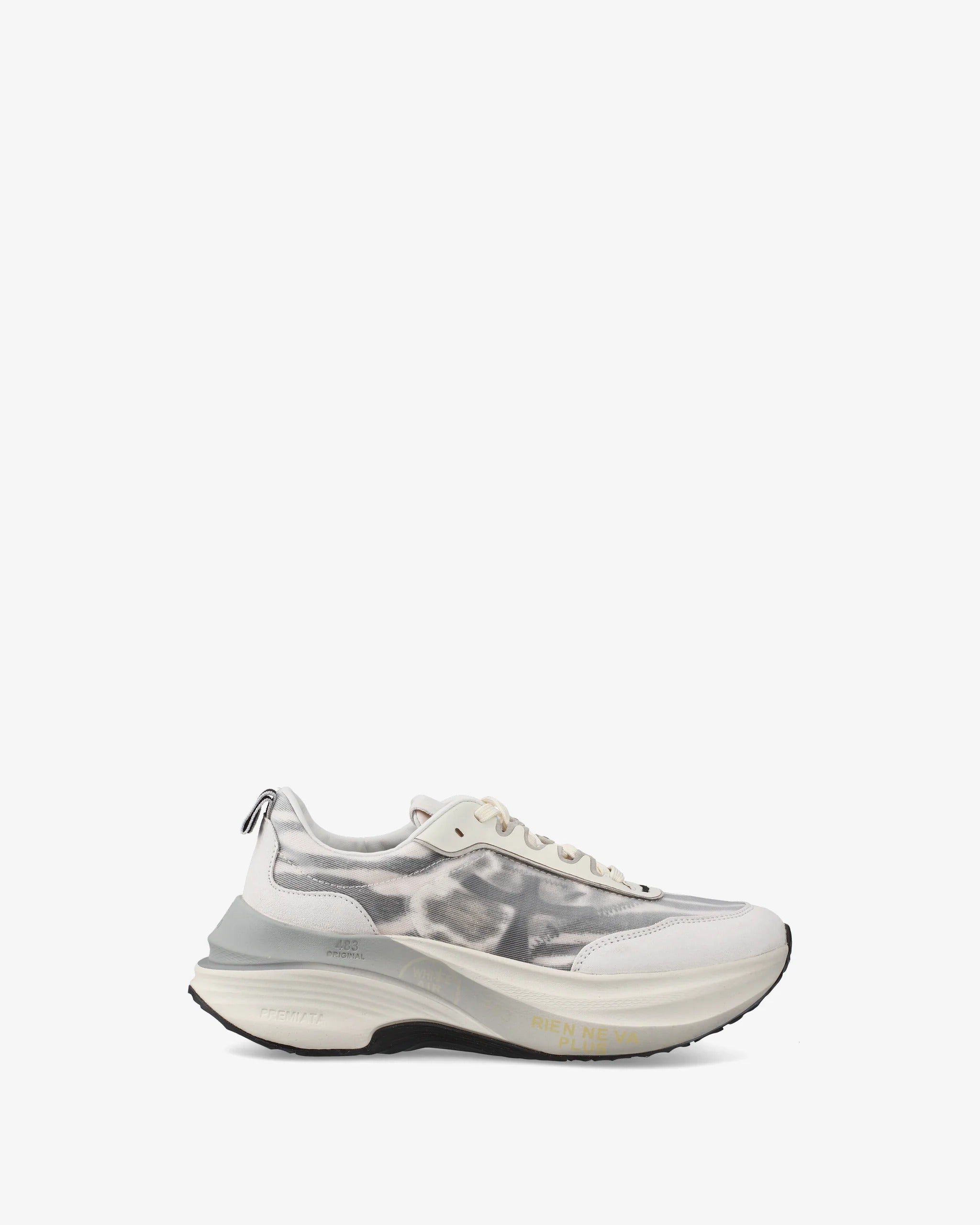Premiata Hill 7507 Sneakers Donna Bianco Grigio Suede