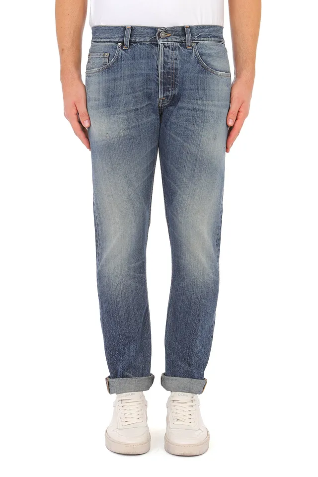 Dondup UP563 Jeans Uomo Icon Slim Blu Denim