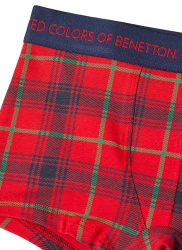 Benetton Boxer Cotone Elasticizzato Stampa Natalizia Allover