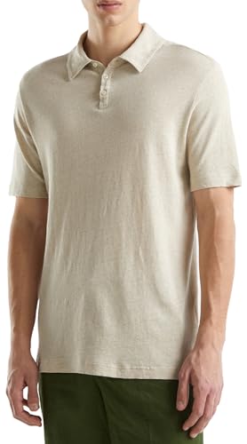 Benetton 39ivu300y Polo Uomo XS Misto Lino Regular