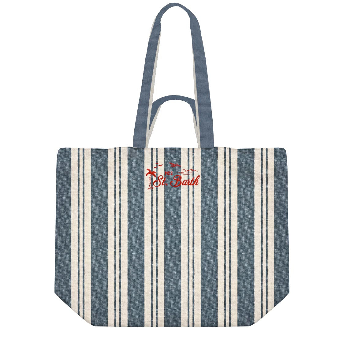 MC2 Saint Barth Essential Beach borsa Big Stripes Navy