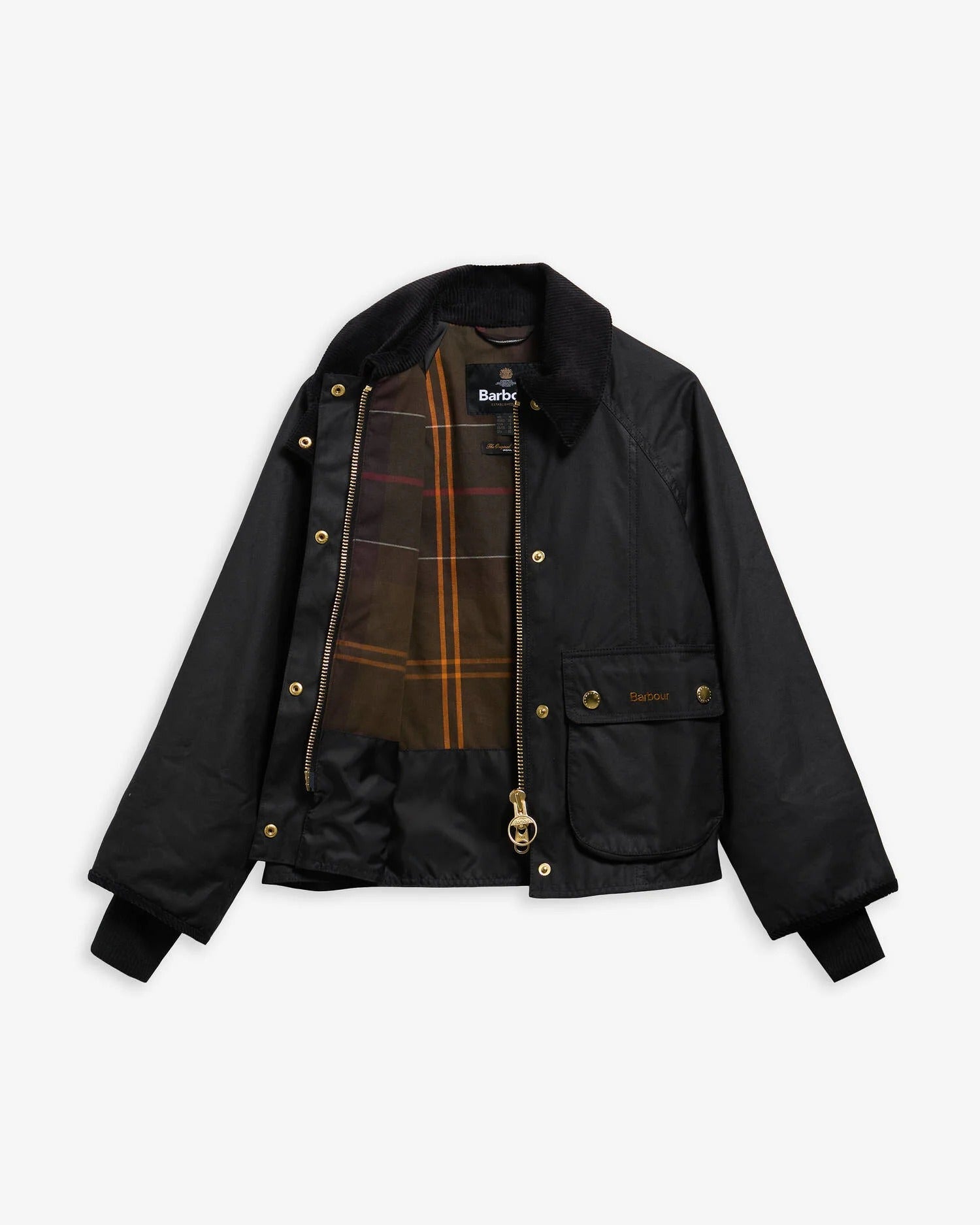 Barbour Beadnell LWX1403 giacca cerata Black Classic crop