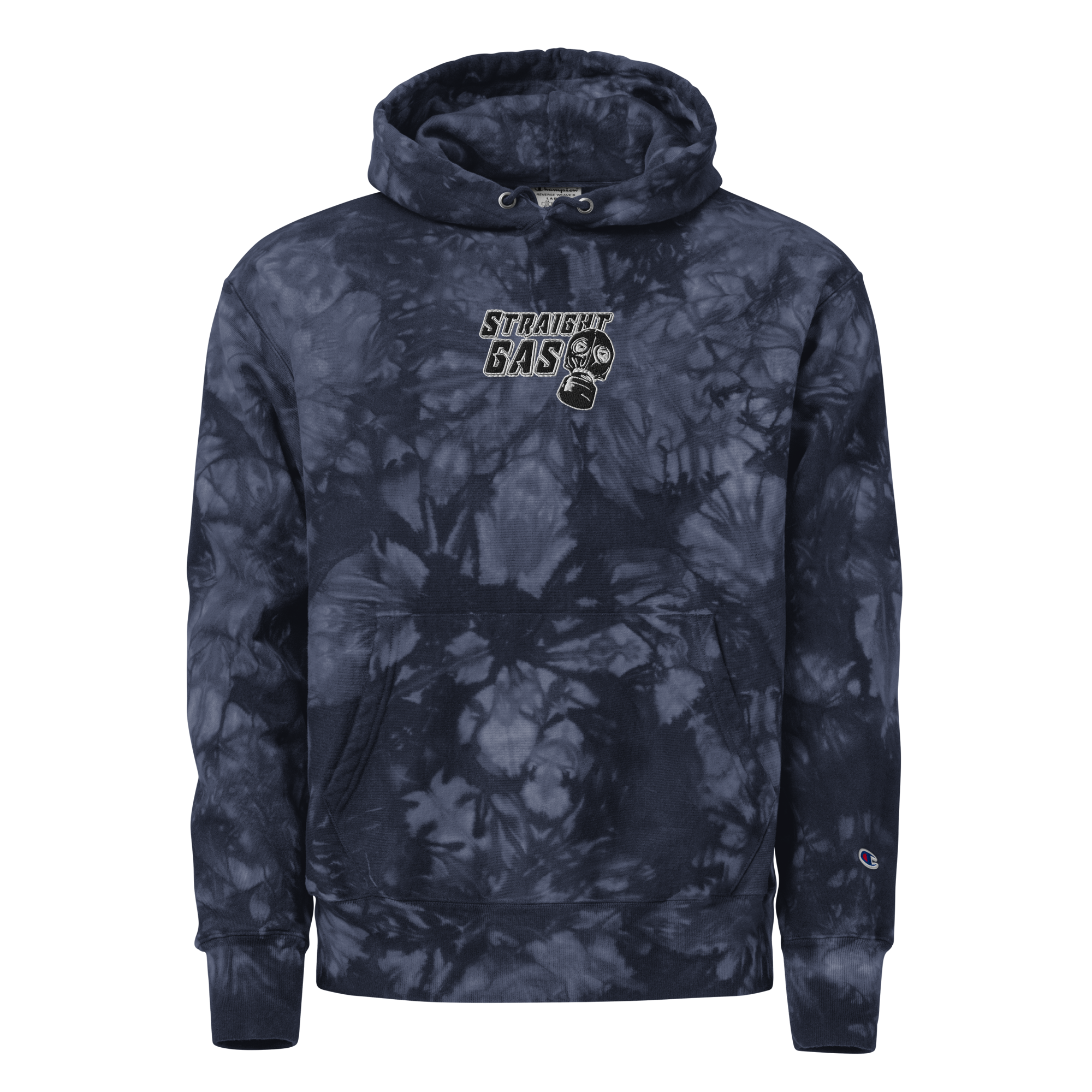 Pure Trash Straight Gas Felpa Champion tie-dye nera