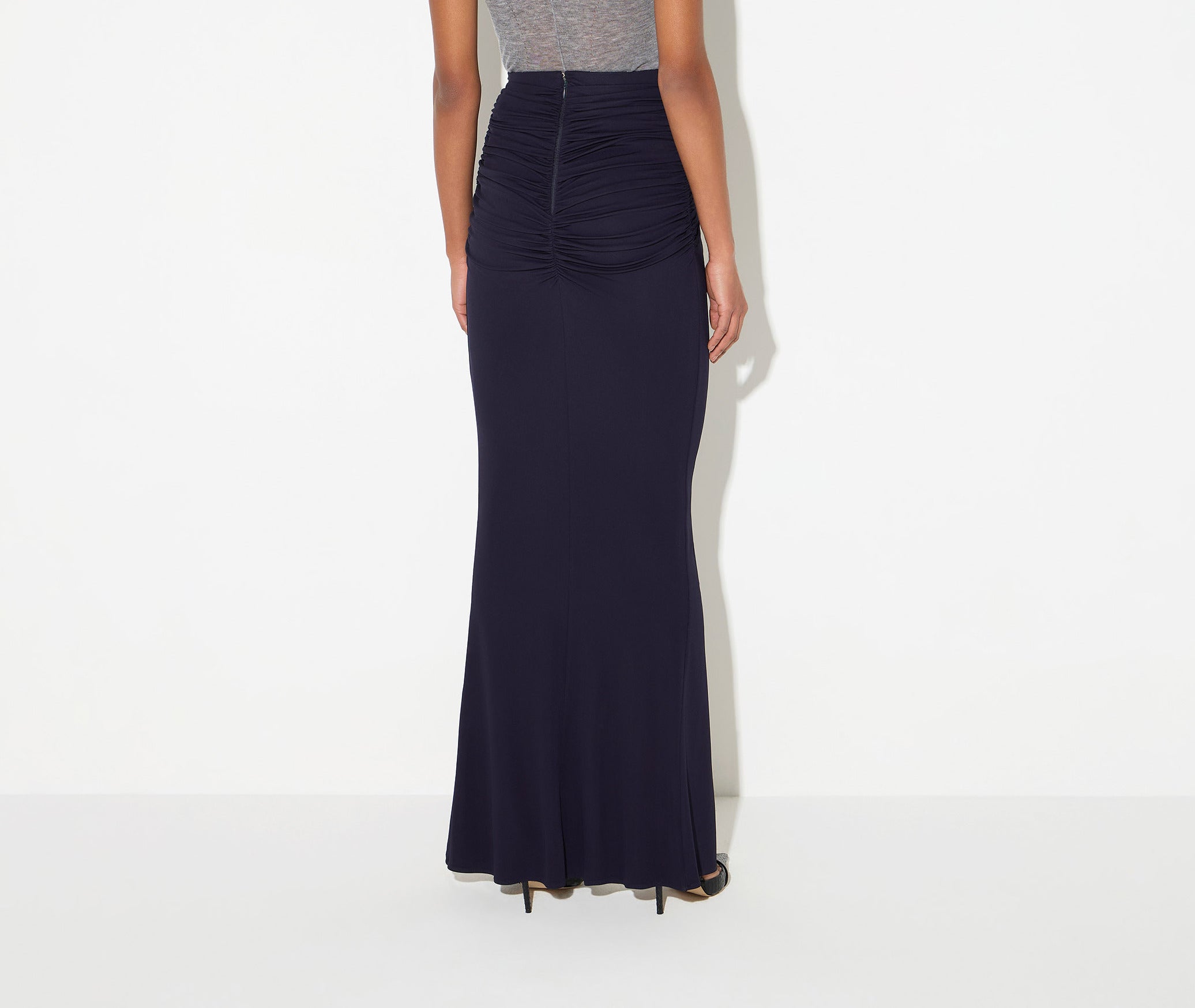 Elisabetta Franchi GO25167E2 gonna lunga blu notte