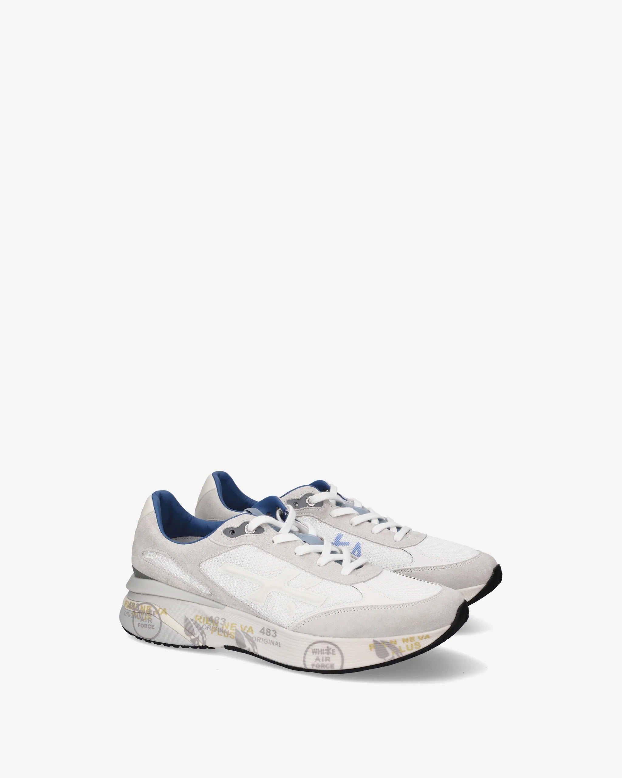 Premiata Moerun 8075 sneaker uomo bianco nylon suede