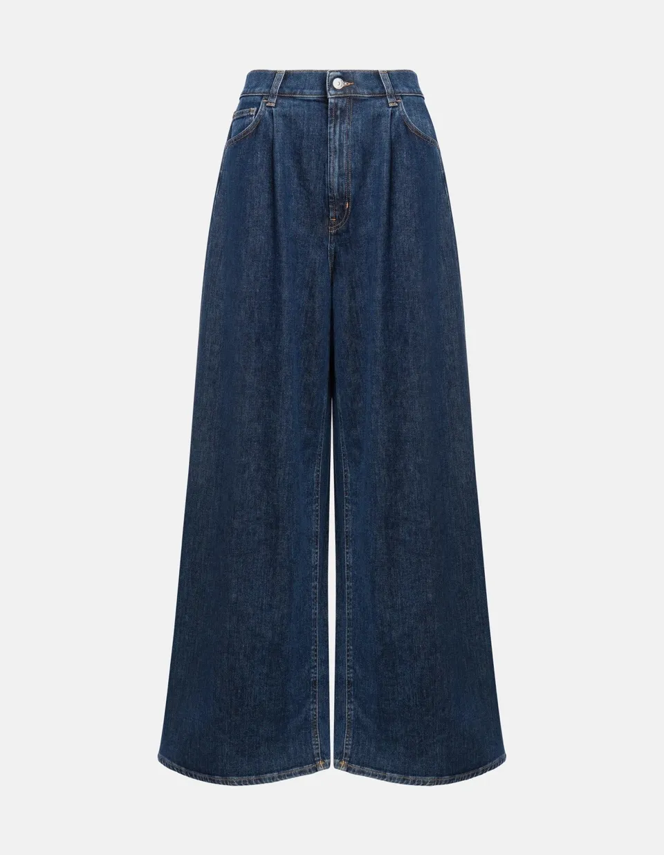 Dondup Maggie DP853 jeans wide leg blu cotone stretch