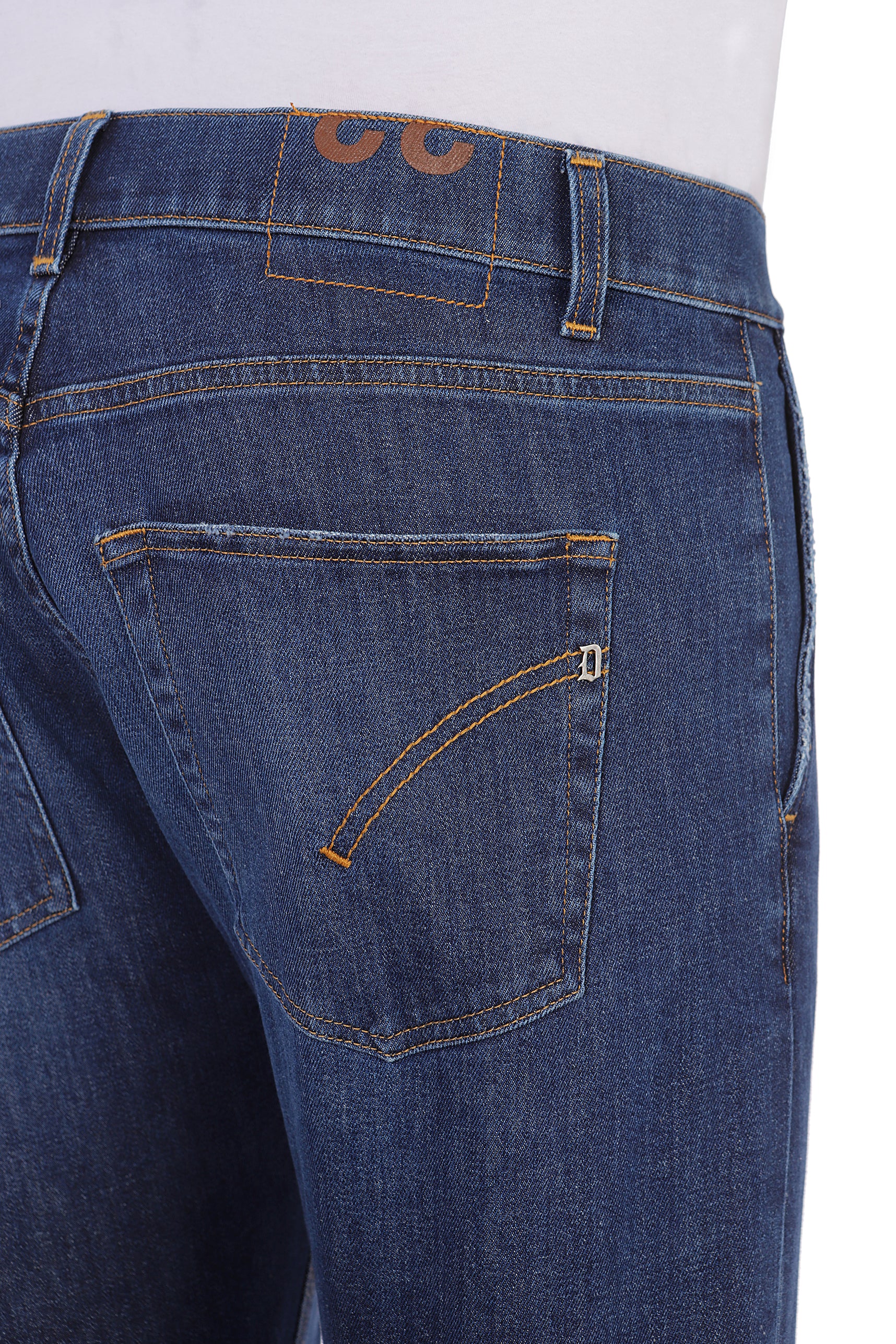 Dondup Jeff UP641 jeans uomo blu carrot denim