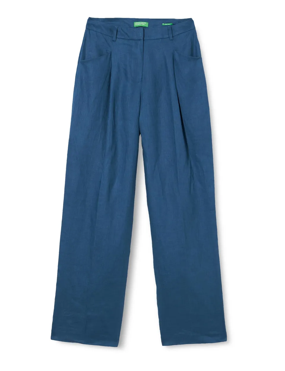 Benetton 4AGHDF05W Pantaloni Donna Lino Vita Regular