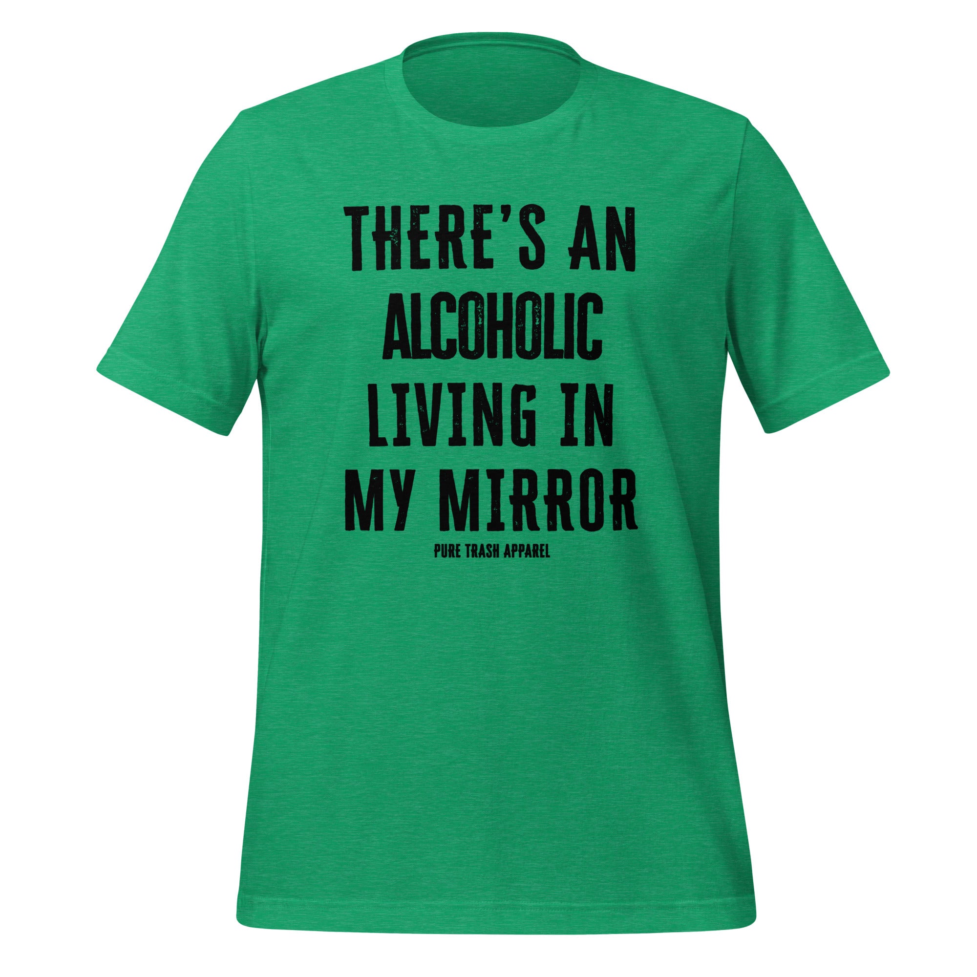 Pure Trash Alcoholic Mirror maglietta uomo verde cotone