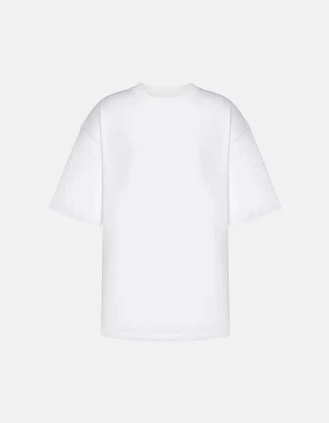 Dondup DS074 Jersey T-Shirt Donna Bianco Regular