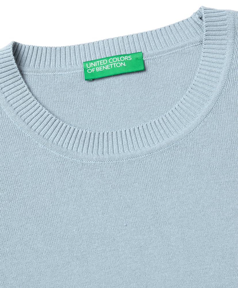 Benetton Maglieria Maglia G/C M/L maglione girocollo tinta unita