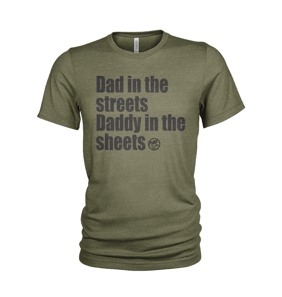 Pure Trash Dad in the Streets t-shirt uomo vintage cotone