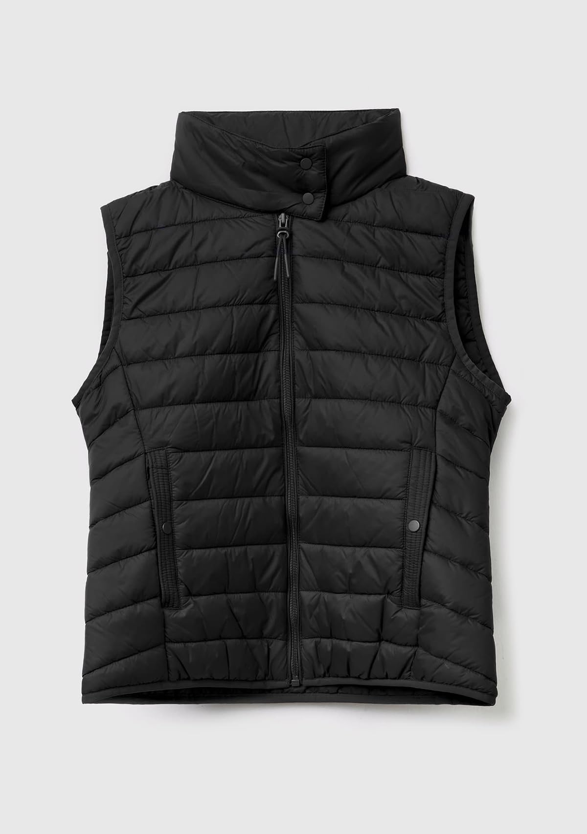Benetton gilet donna imbottito con zip e tasche laterali