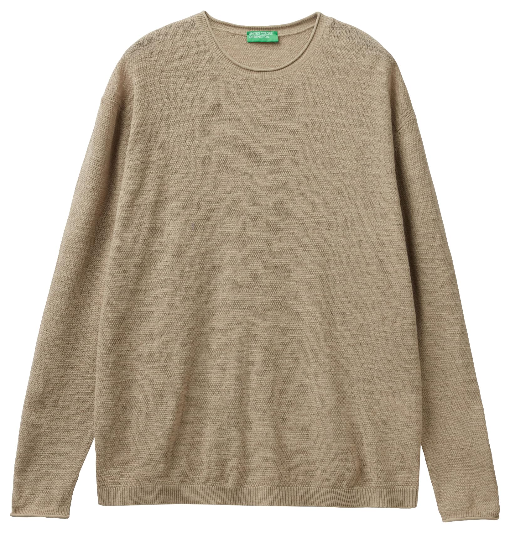 Benetton Maglieria 105gu106h Maglione Verde Militare 0w9 lino