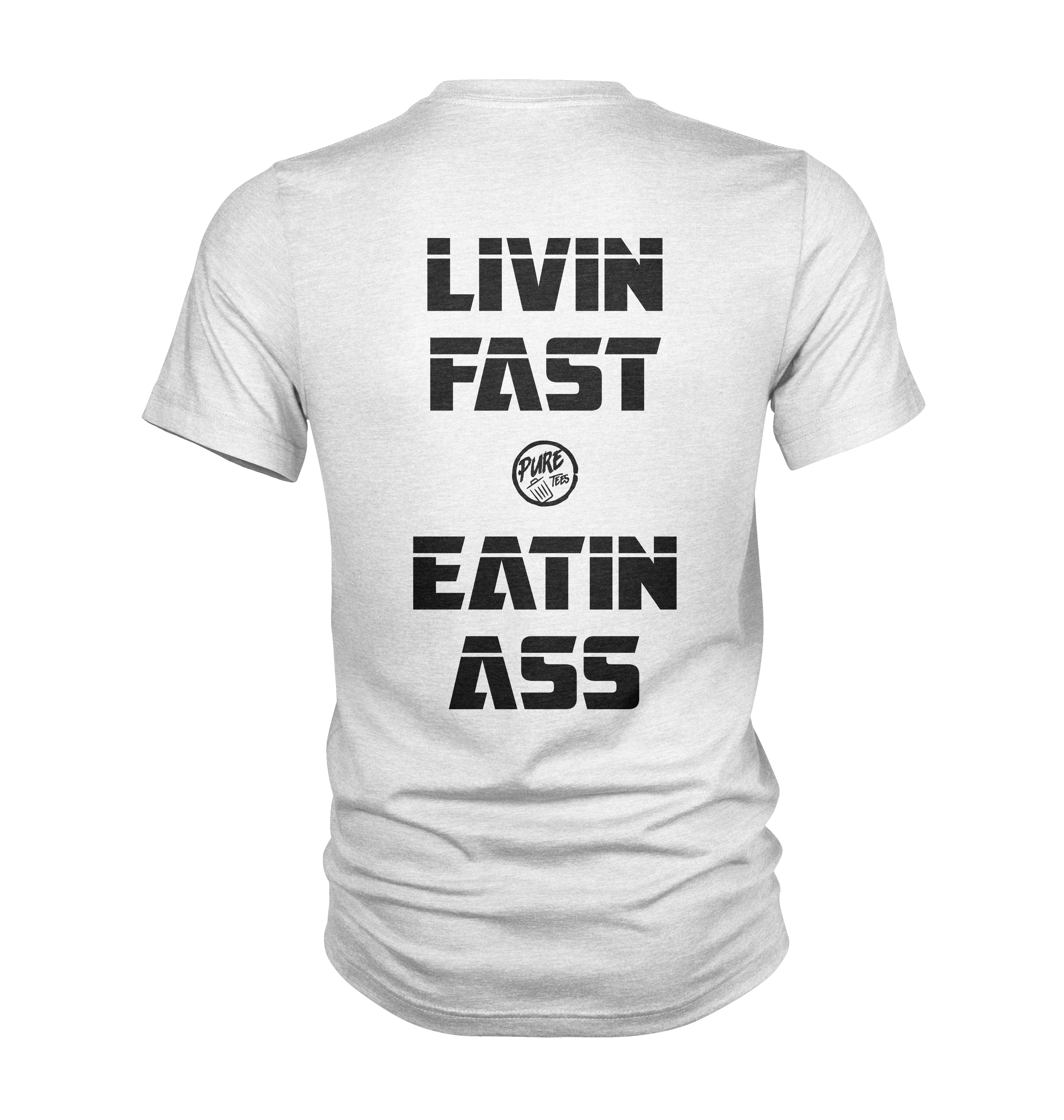 Pure Trash Mens T-Shirts Livin Fast Eatin Ass maglietta Berry