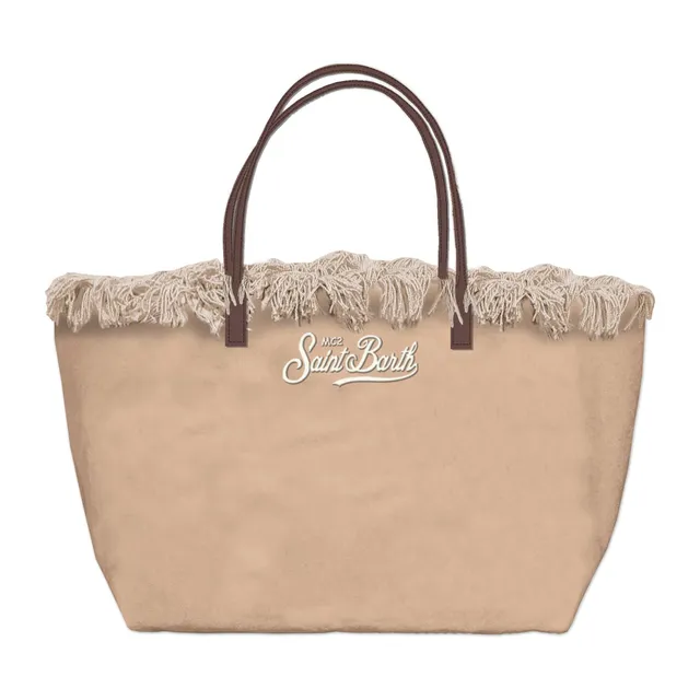MC2 Saint Barth City Bag Fringe Mid Borsa Beige
